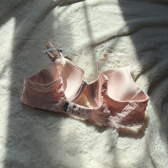Aerie Sunnie Full Coverage Bra 34B | Light Pink Lace Back | Everyday Comfort - Picture 3 of 6